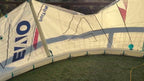 2025 Duotone Evo SLS 9m demo kite inflated, front view
