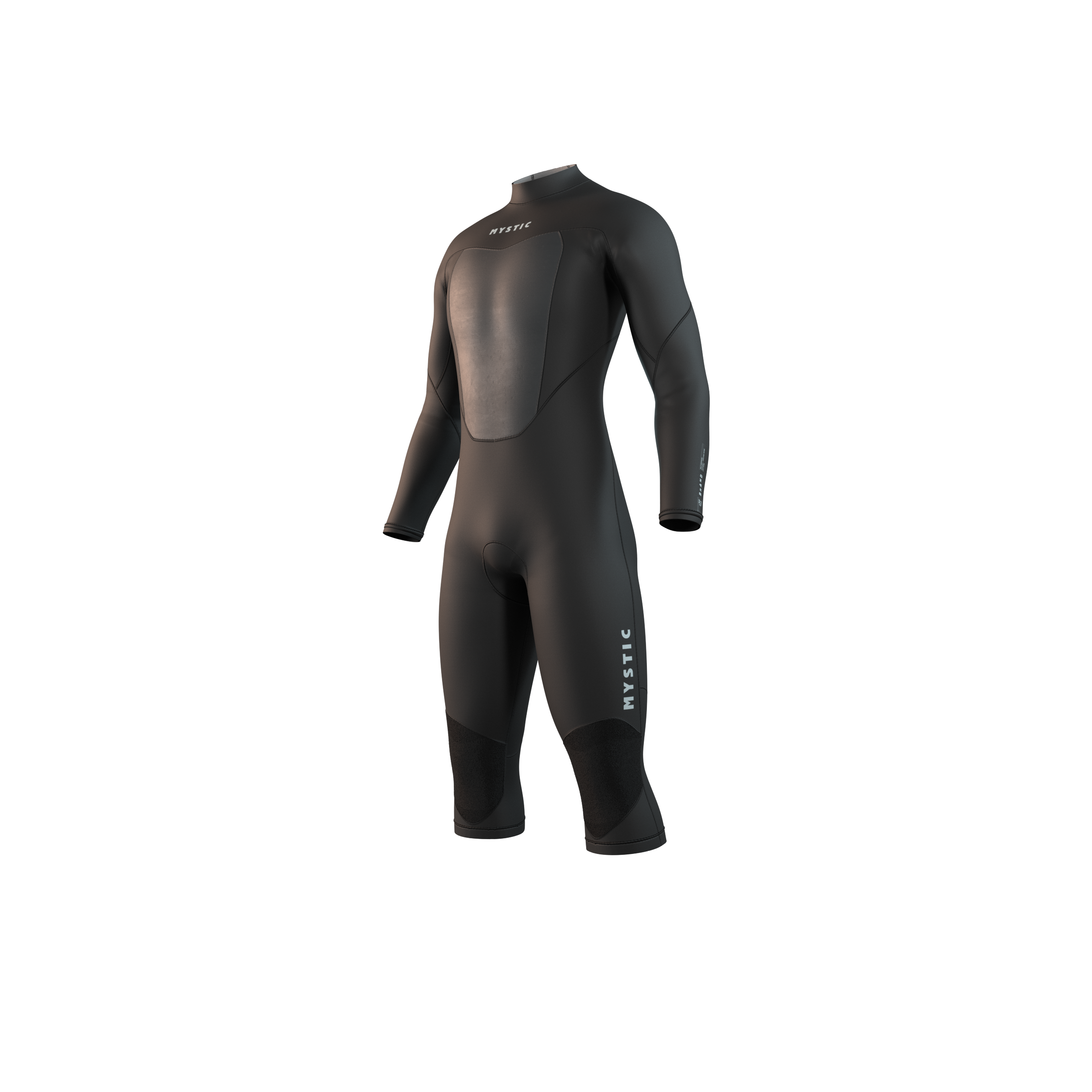 Mystic Brand Longarm Shortleg 3/2mm Wetsuit - Black, front view
