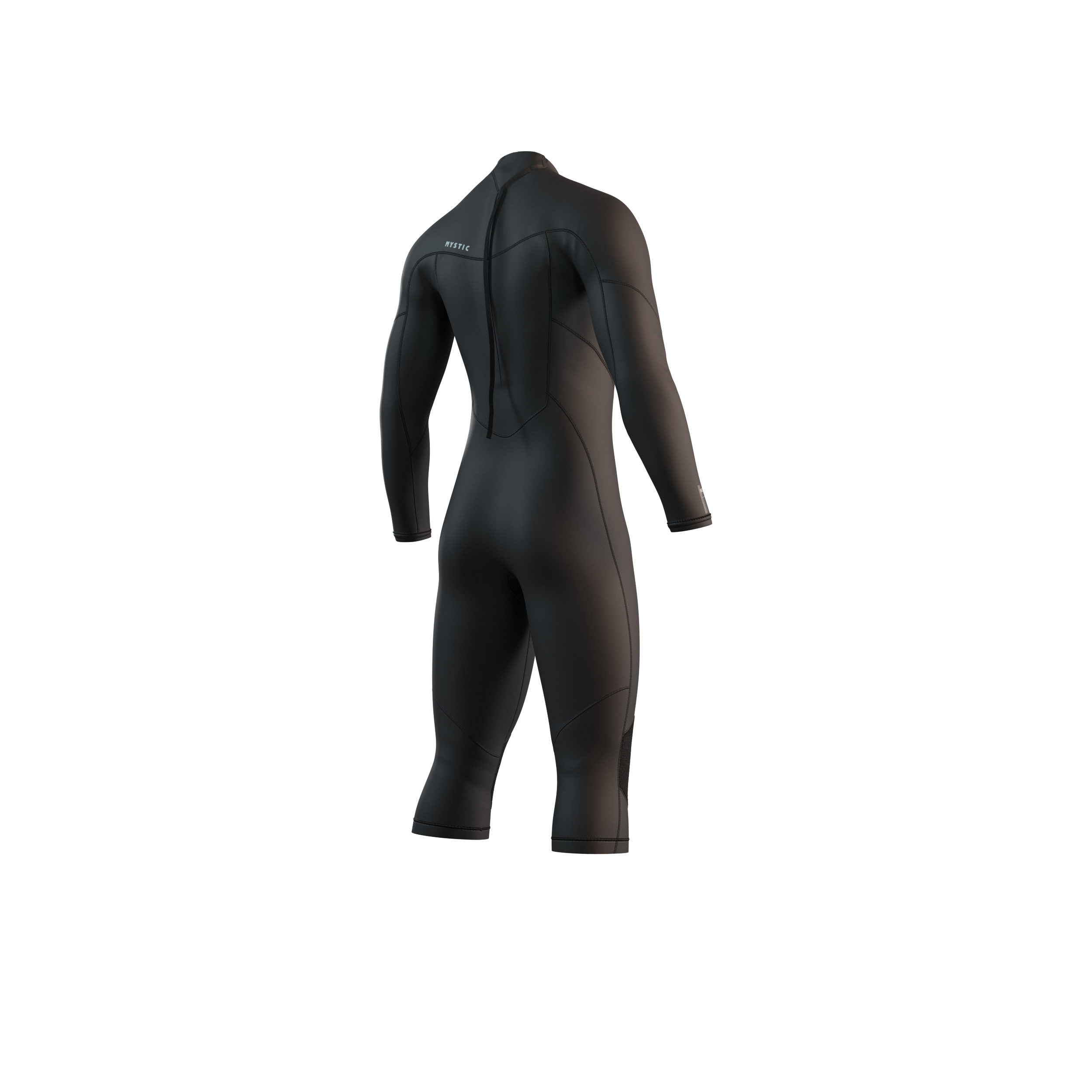 Mystic Brand Longarm Shortleg 3/2mm Wetsuit - Black, back view