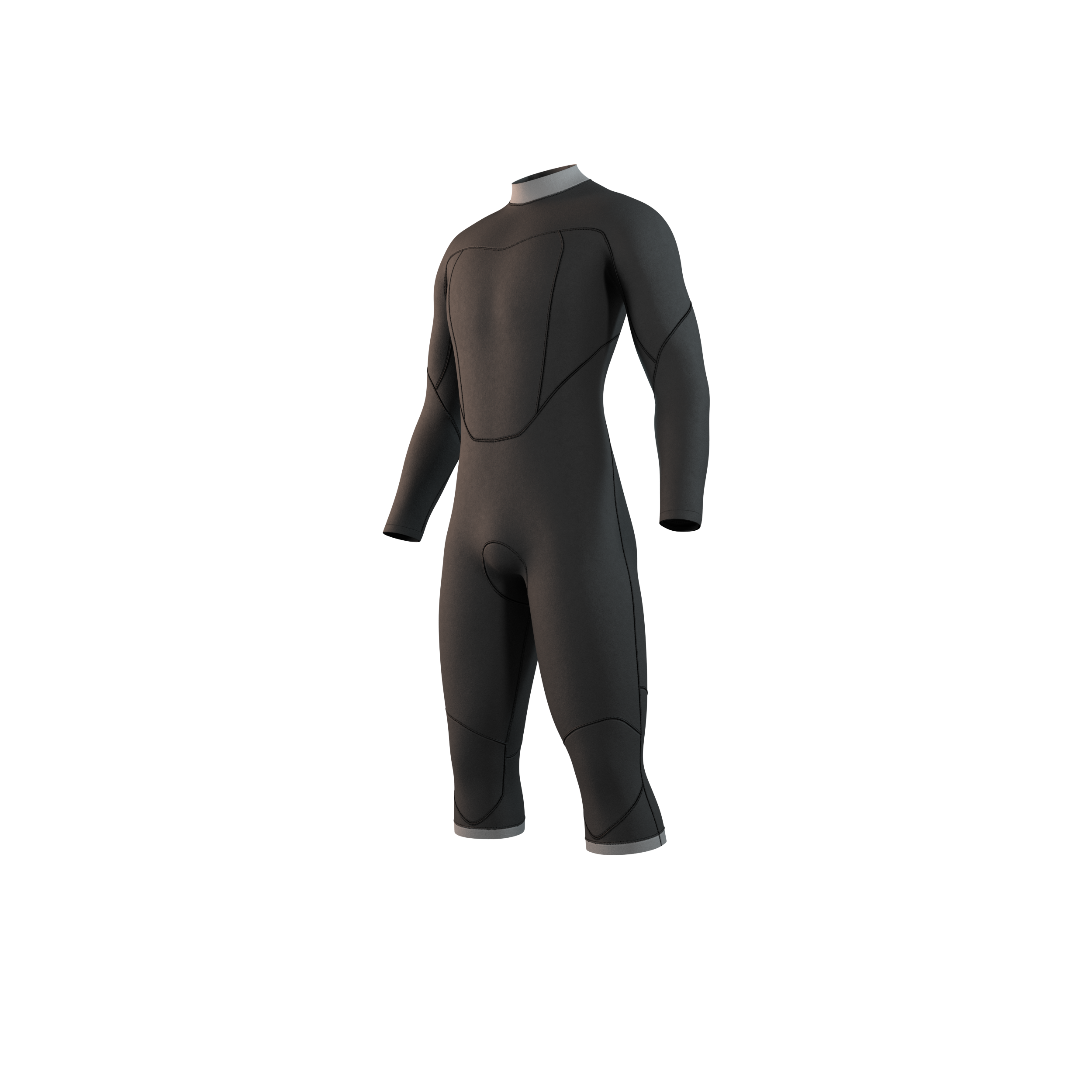 Mystic Brand Longarm Shortleg 3/2mm Wetsuit - Black, detail view